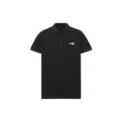 Diesel Sleek Black Cotton Polo with Contrast Mens Logo