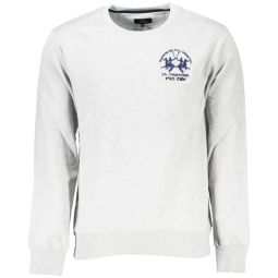 La Martina Elegant Cotton Crewneck Sweatshirt in Mens White