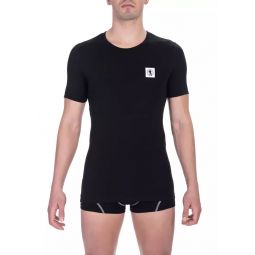 Bikkembergs Elegant Crew Neck T-Shirt in Mens Black
