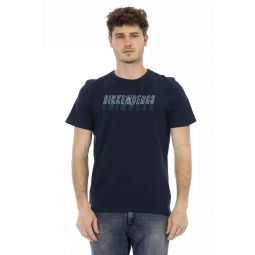 Bikkembergs Army Print Logo Tee in Pure Mens Cotton