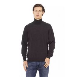 Baldinini Trend Elegant Turtleneck Brown Mens Sweater