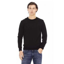 Baldinini Trend Elegant Black Turtleneck Mens Sweater