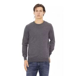 Baldinini Trend Elegant Crewneck Monogram Mens Sweater