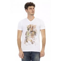 Trussardi Action Elegant V-Neck Short Sleeve Mens T-Shirt