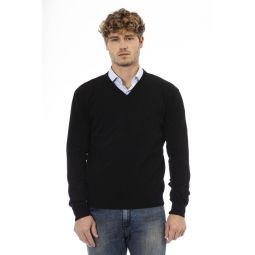 Sergio Tacchini Elegant V-Neck Wool Mens Sweater