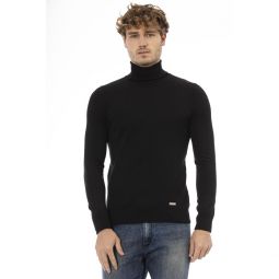 Baldinini Trend Elegant Turtleneck Sweater with Monogram Mens Detail