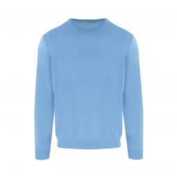 Malo Ice Blue Cashmere Roundneck Mens Sweater