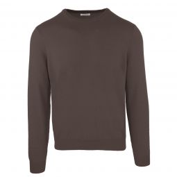 Malo Elegant Brown Cashmere-Wool Blend Mens Sweater