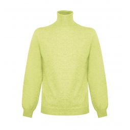 Malo Elegant High Neck Yellow Cashmere Mens Sweater