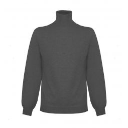 Malo High Neck Cashmere Sweater in Elegant Mens Grey