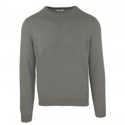 Malo Italian Wool-Cashmere Blend Sweater in Medium Mens Gray