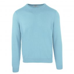 Malo Sky Blue Luxe Cashmere-Wool Blend Mens Sweater