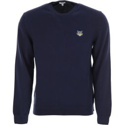 Kenzo Tiger Logo Cotton Crewneck Sweater - Mens Mens Essential
