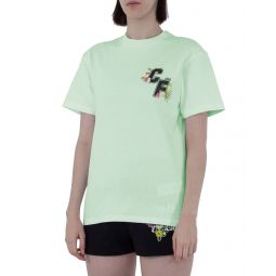 Comme Des Fuckdown Chic Logo Crew Neck Tee in Lush Womens Green
