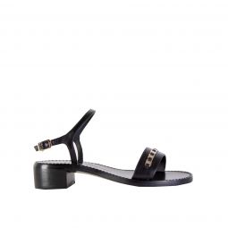 Salvatore Ferragamo Elegant Black Leather Sandals - Timeless Womens Elegance
