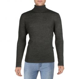 Mens Wool Blend Knit Turtleneck Sweater