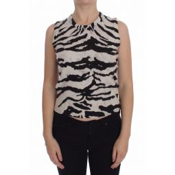Dolce & Gabbana Zebra 100% Cashmere Knit Womens Vest Tank Womens Top