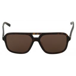 Dolce & Gabbana Brown Leopard Pattern Aviator Pilot Mens Mens Sunglasses
