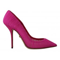 Dolce & Gabbana Elegant Pink Tulle Mesh Heels Womens Pumps