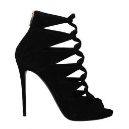 Dolce & Gabbana Chic Suede Ankle Strap Heel Womens Sandals