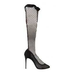 Dolce & Gabbana Elegant Netted Sock Pumps in Timeless Womens Black