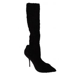 Dolce & Gabbana Chic Black Stretch Sock Womens Boots