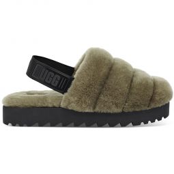 Super Fluff Womens Shearling Cozy Slingback Slippers