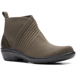 Sashlyn Mid Womens Ribbed Knit Ankle Ankle Boots