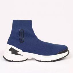Neil Barrett Electric Bolt Sock Sneakers in Mens Blue