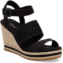 Madelyn Womens Strappy Buckle Wedge Sandals