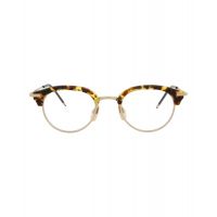 Thom Browne Unisex Round/Oval Tortoise Shiny Gold Fashion Designer Eyewear