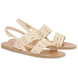 DINAMI Woven Womens Ankle Strap Casual Slingback Sandals