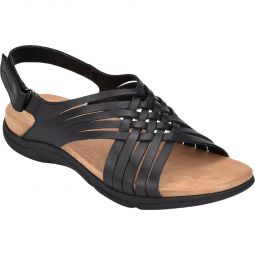 Semar Womens Leather Slingback Flat Sandals