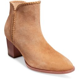 Cassidy Womens Suede Block Heel Ankle Boots