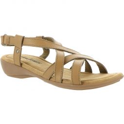Sunny Slingback Womens Leather Strappy Flat Sandals