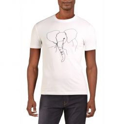 Elephant Mens Graphic Crewneck T-Shirt