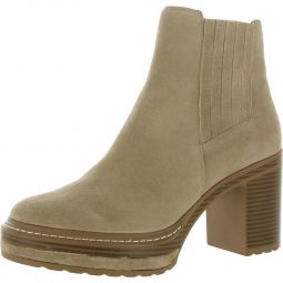 Searches Womens Suede Block Heel Ankle Boots