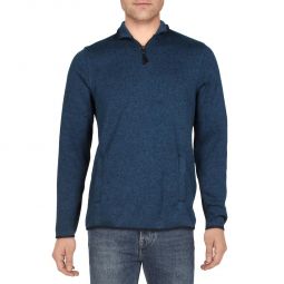 Mens 1/2 Zip Mock Neck Pullover Sweater
