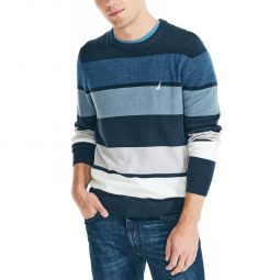 Mens Striped Crewneck Pullover Sweater