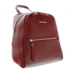 Pierre Cardin Burgundy Leather Classic Medium Fashion Backpack