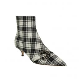 CHRISTIAN DIOR Black Dior Gang Tartan Ankle Heeled Boots