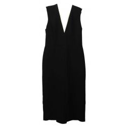 Victoria Beckham Womens Bonded Crepe Tux Fitted Dress
