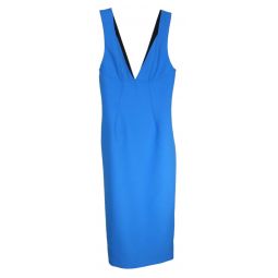 Victoria Beckham Womens Double Wool Crepe Cami Fitted Dress