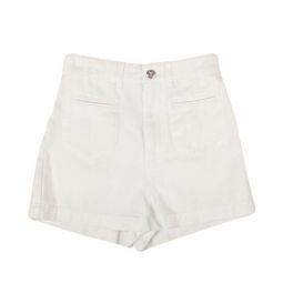 MONCLER White Denim Shorts