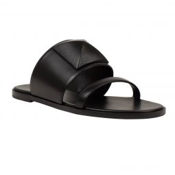 HERME†S Black Leather Caia Sandals