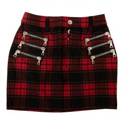 UNRAVEL PROJECT Red/Black Checked Mini Skirt