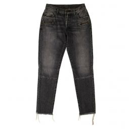 UNRAVEL PROJECT Black Zipped Pockets Jeans