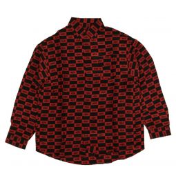 424 ON FAIRFAX Red & Black Logo Button Down Shirt