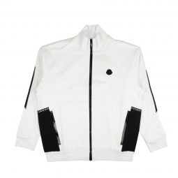 MONCLER White Zip-UP Logo Track Jacket