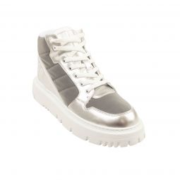 DIOR Silver Quilted Nylon D-Player Sneakers